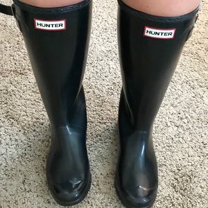Black Hunter Rain Boots (Size 7 W)